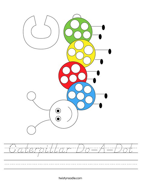 Caterpillar Do-A-Dot Worksheet