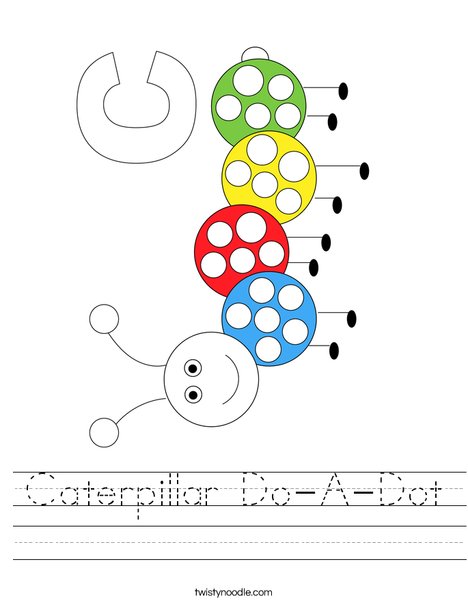 Caterpillar Do-A-Dot Worksheet
