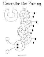 Caterpillar Dot Painting Coloring Page
