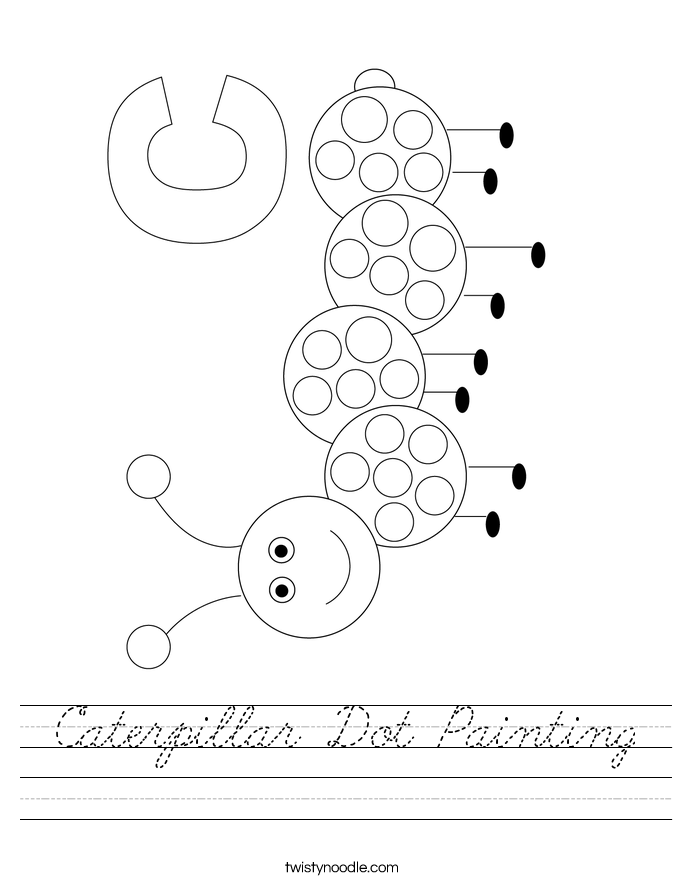Caterpillar Dot Painting Worksheet