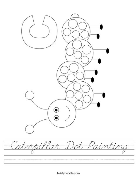Caterpillar Dot Painting Worksheet