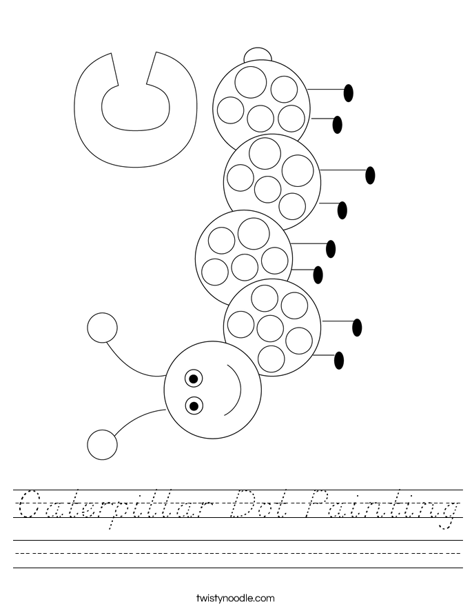 Caterpillar Dot Painting Worksheet