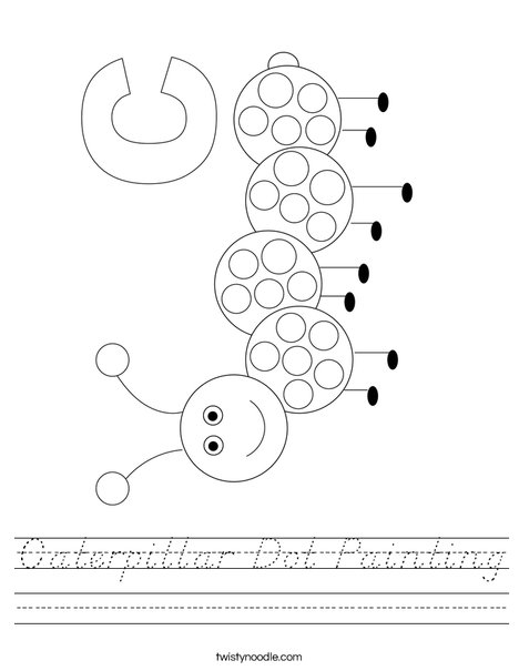 Caterpillar Dot Painting Worksheet