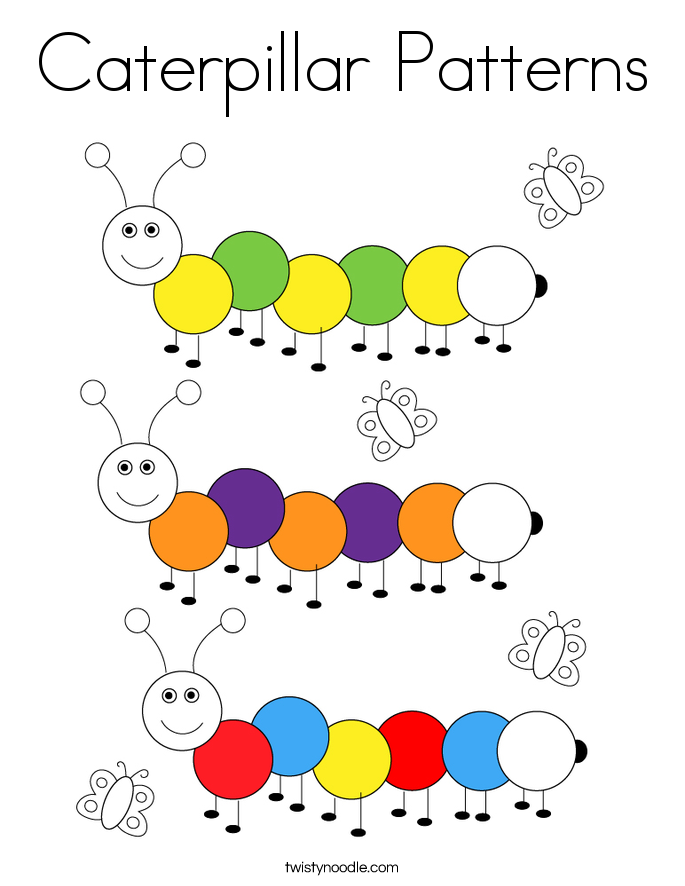 Caterpillar Patterns Coloring Page