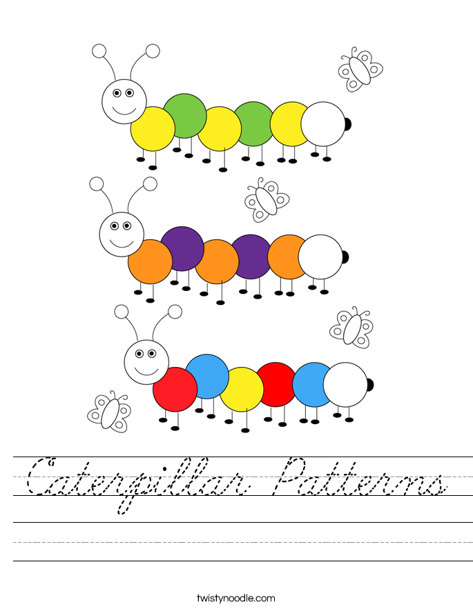 Caterpillar Patterns Worksheet