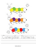 Caterpillar Patterns Worksheet