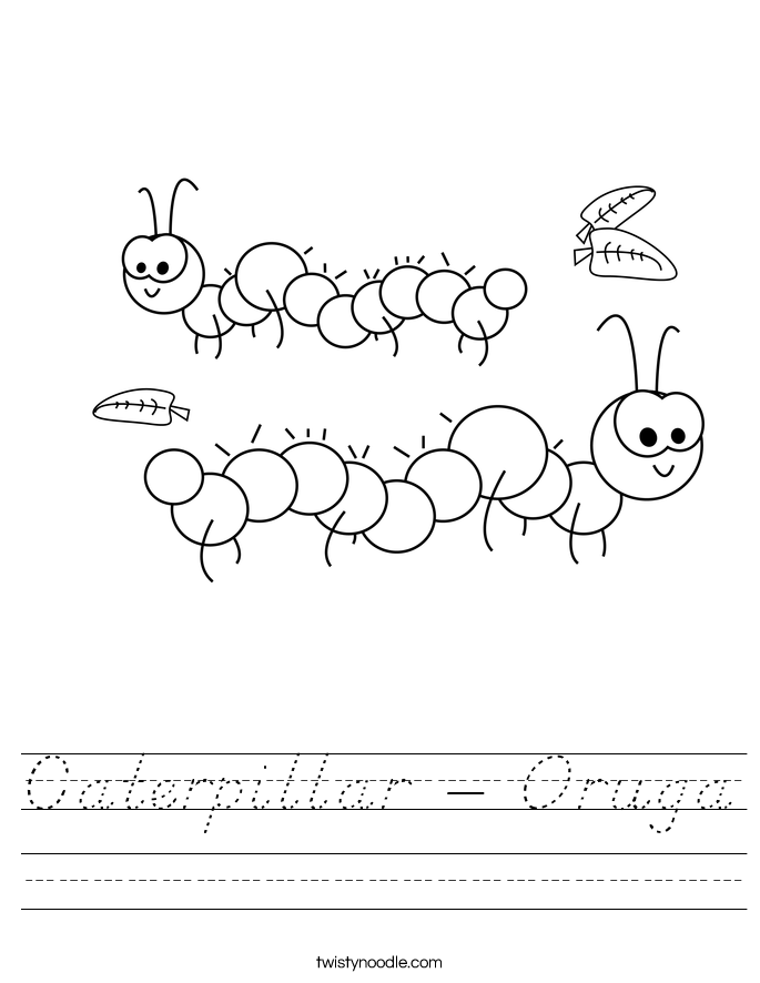 Caterpillar - Oruga Worksheet