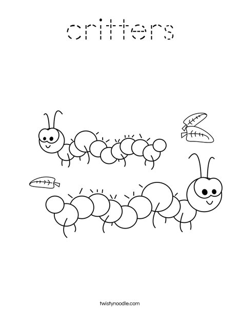 Caterpillar Coloring Page