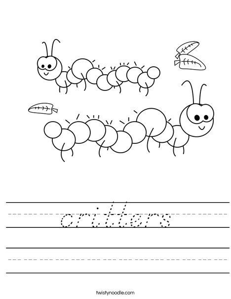 Caterpillar Worksheet