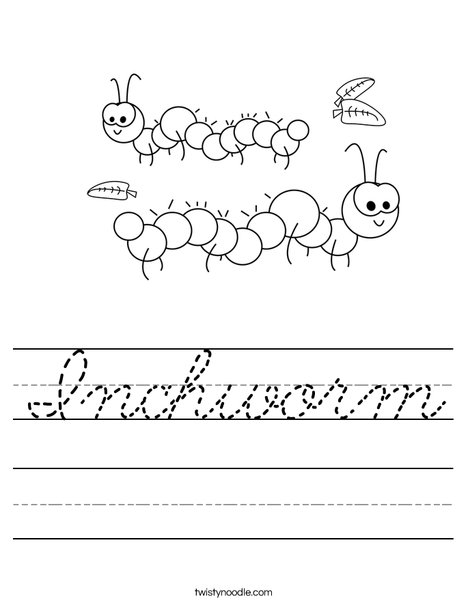 Caterpillar Worksheet