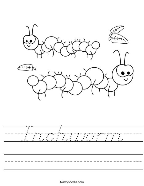 Caterpillar Worksheet