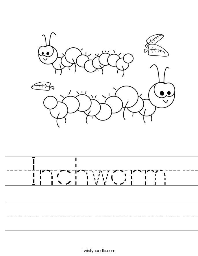 Inchworm Worksheet