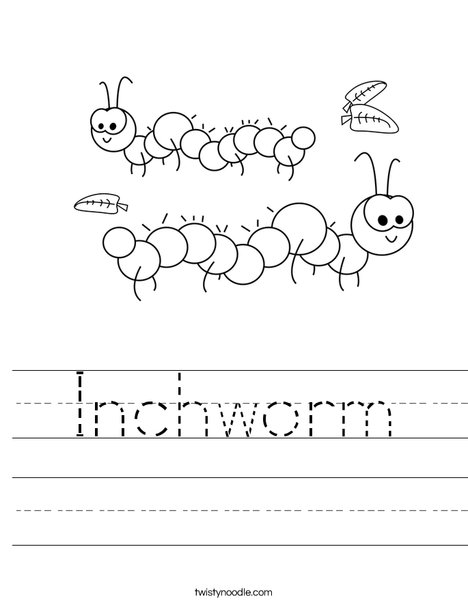 Caterpillar Worksheet