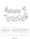 yellow caterpillars Worksheet