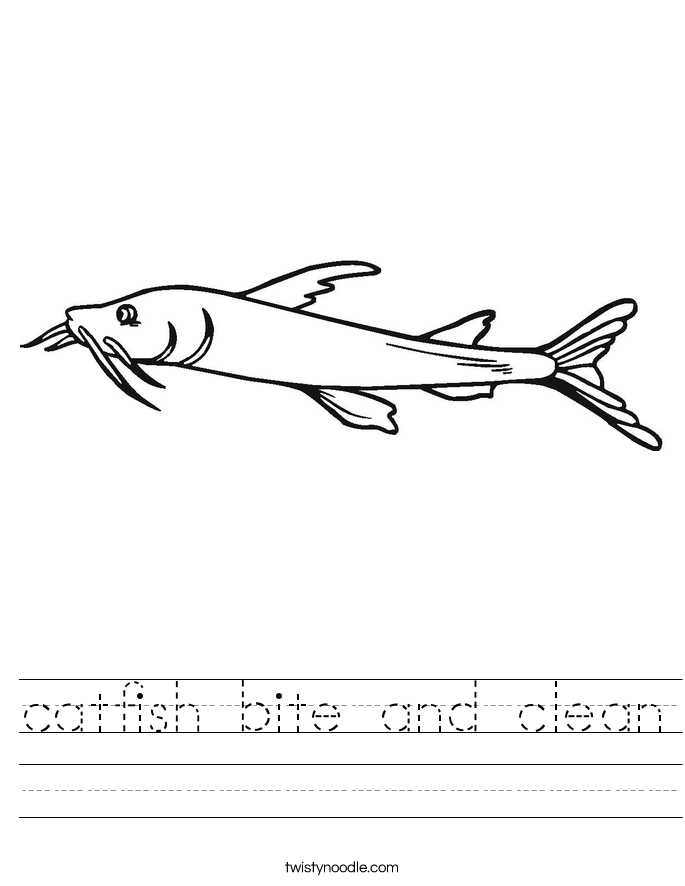 catfish bite and clean Worksheet