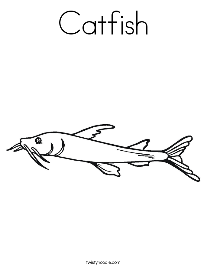 Catfish Coloring Page