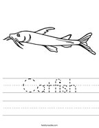 Catfish Handwriting Sheet