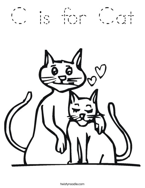 Cats Coloring Page