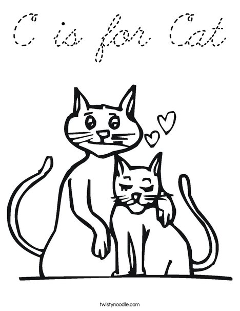 Cats Coloring Page