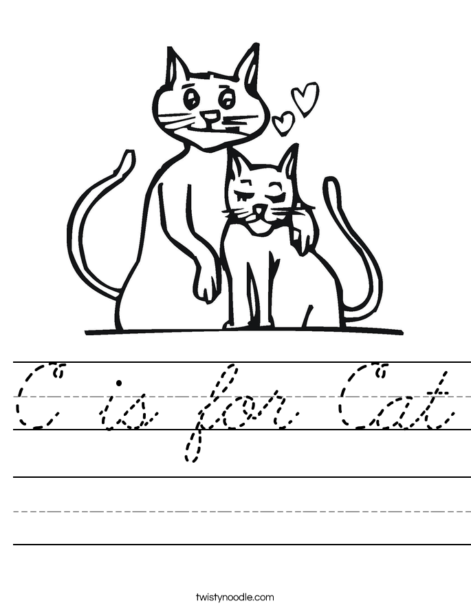 C is for Cat Worksheet