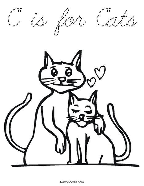 Cats Coloring Page