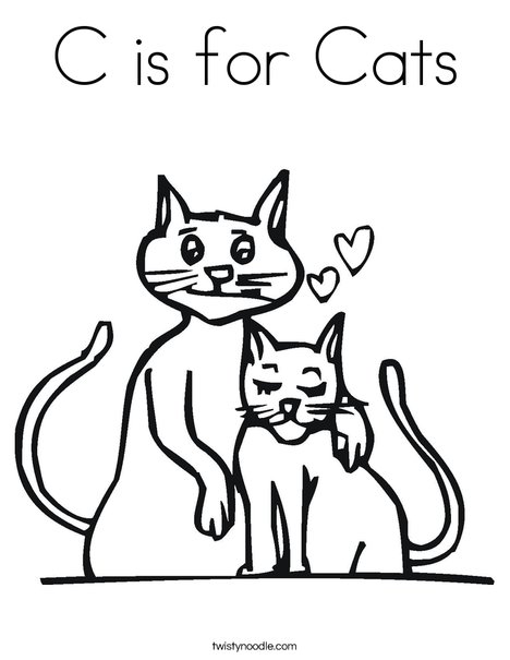 Cats Coloring Page