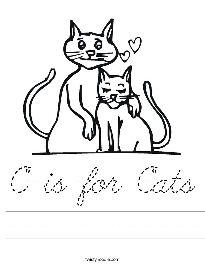 C is for Cats Worksheet