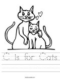 C is for Cats Worksheet