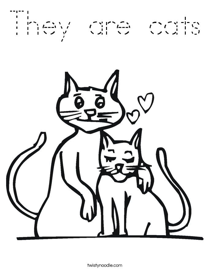 They are cats Coloring Page