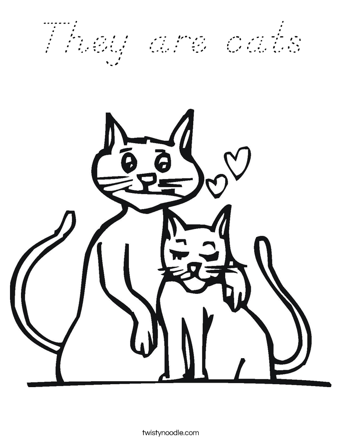 They are cats Coloring Page