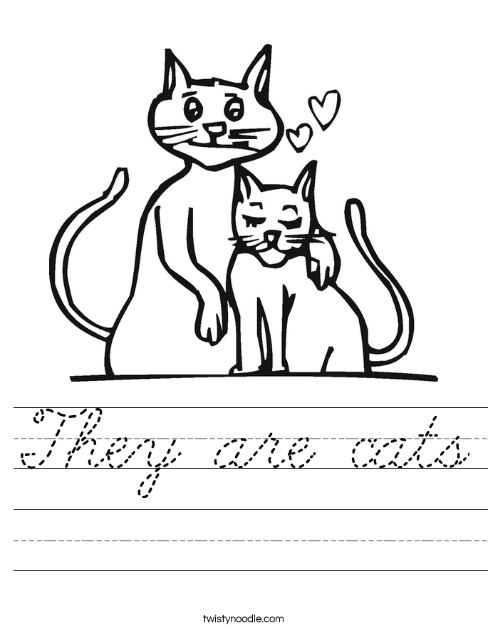 They are cats Worksheet