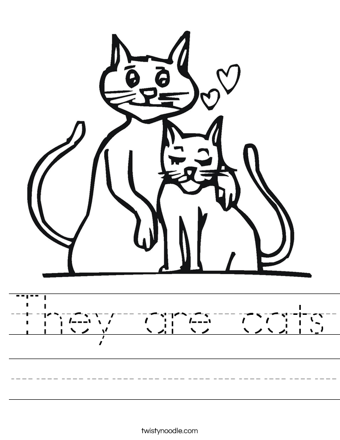 They are cats Worksheet