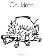 Cauldron Coloring Page