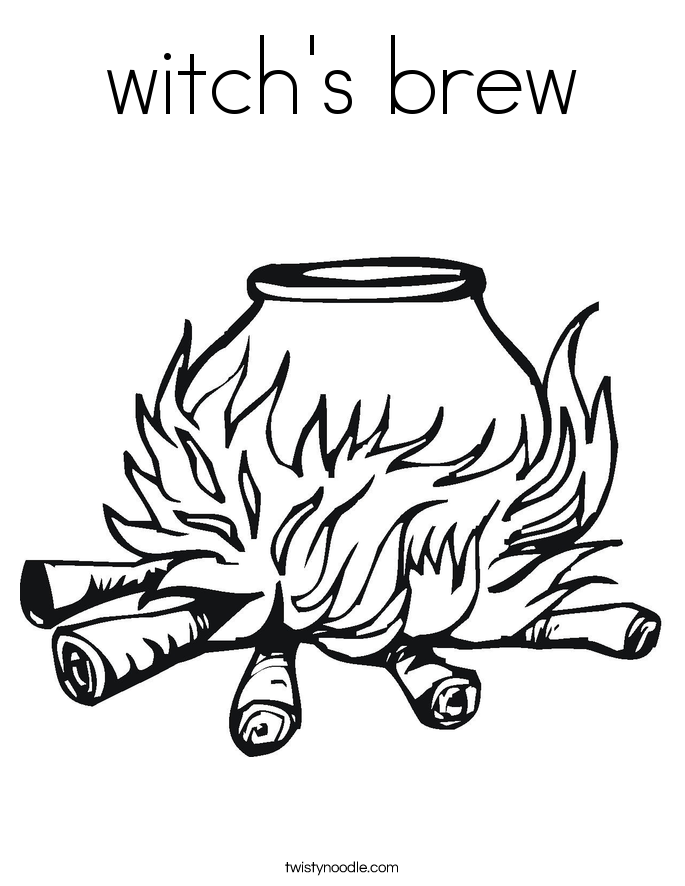 witch's brew Coloring Page