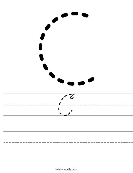 Tracing Letter C Worksheet