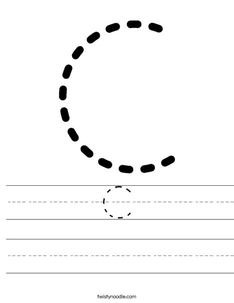 Tracing Letter C Worksheet
