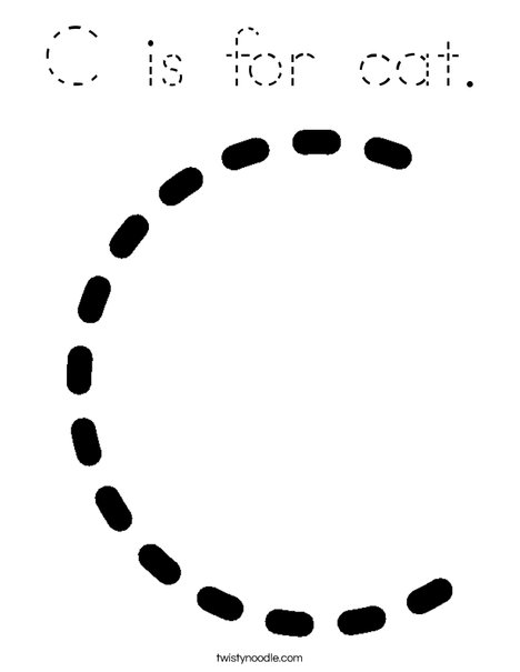 Tracing Letter C Coloring Page
