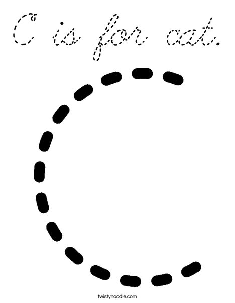 Tracing Letter C Coloring Page