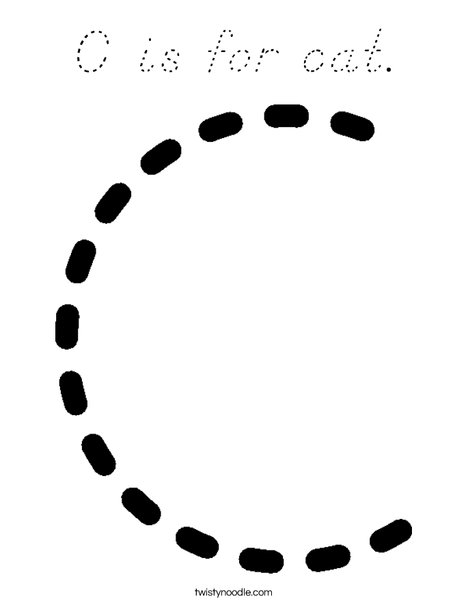 Tracing Letter C Coloring Page
