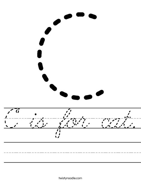 Tracing Letter C Worksheet