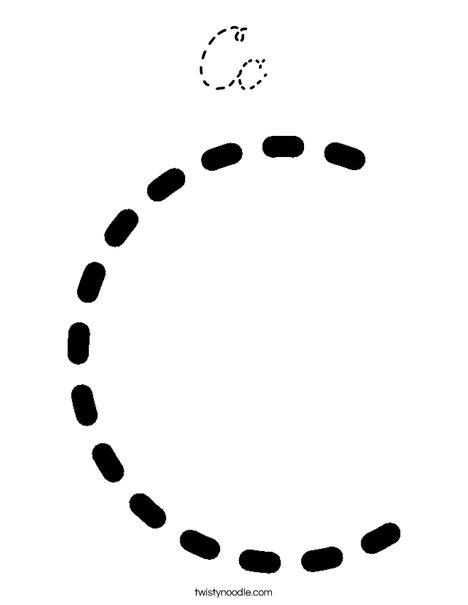 Tracing Letter C Coloring Page