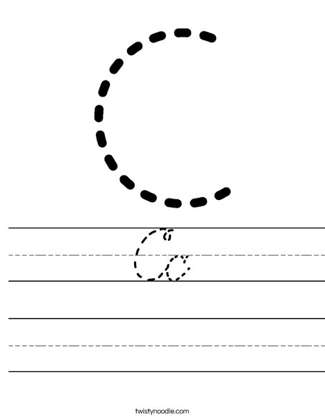 Tracing Letter C Worksheet