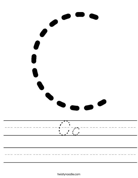 Tracing Letter C Worksheet