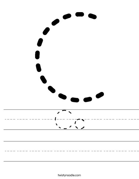 Tracing Letter C Worksheet