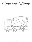 Cement Mixer Coloring Page