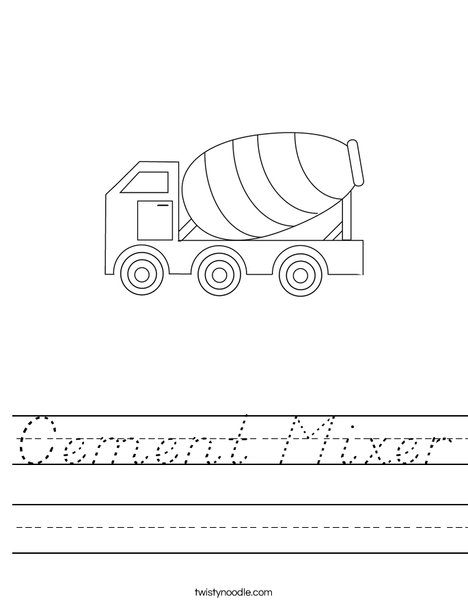 Cement Mixer Worksheet