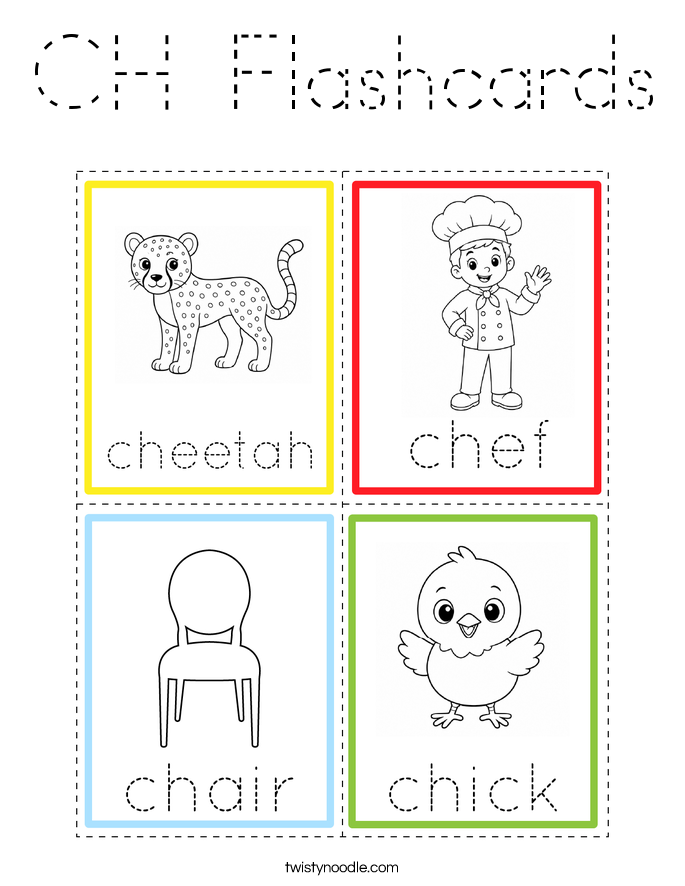 CH Flashcards Coloring Page