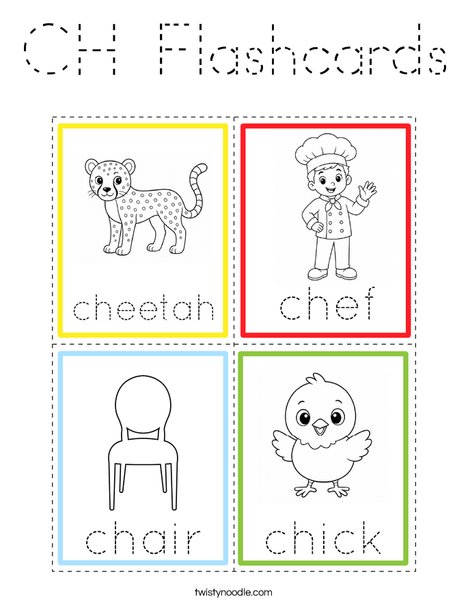 CH Flashcards Coloring Page