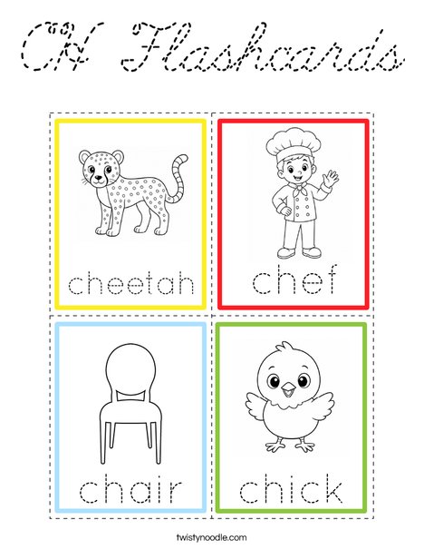 CH Flashcards Coloring Page