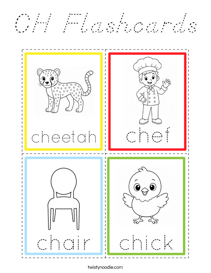 CH Flashcards Coloring Page